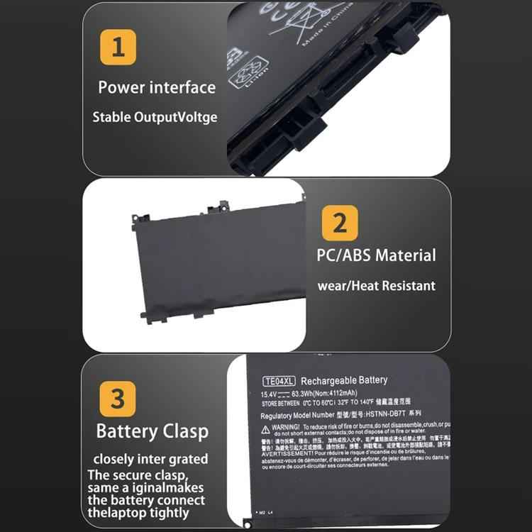 4112mAh Laptop Batteries For HP OMEN 15-AX200 15- AX218TX 15-AX210TX 15-AX235NF 15-AX202N, TE04XL