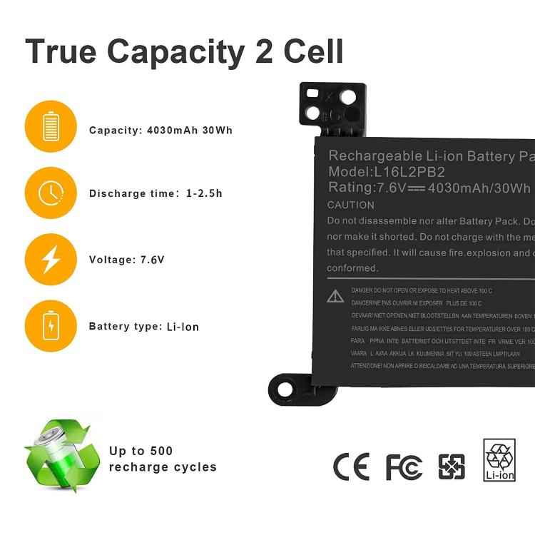 4030mAh Laptop Battery For Lenovo Ideapad 320-14AST-15IKB-15IAP-15AST-15ABR, L16C2PB2