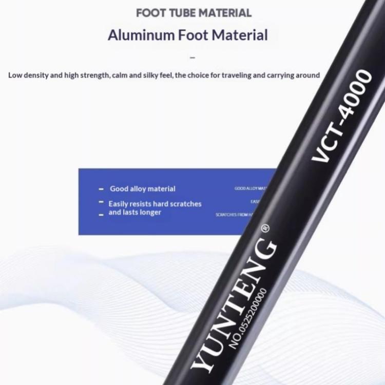 YUNTENG VCT-4000 For DSLR Phone Video 400cm Extended Professional Camera Tripod, VCT-4000