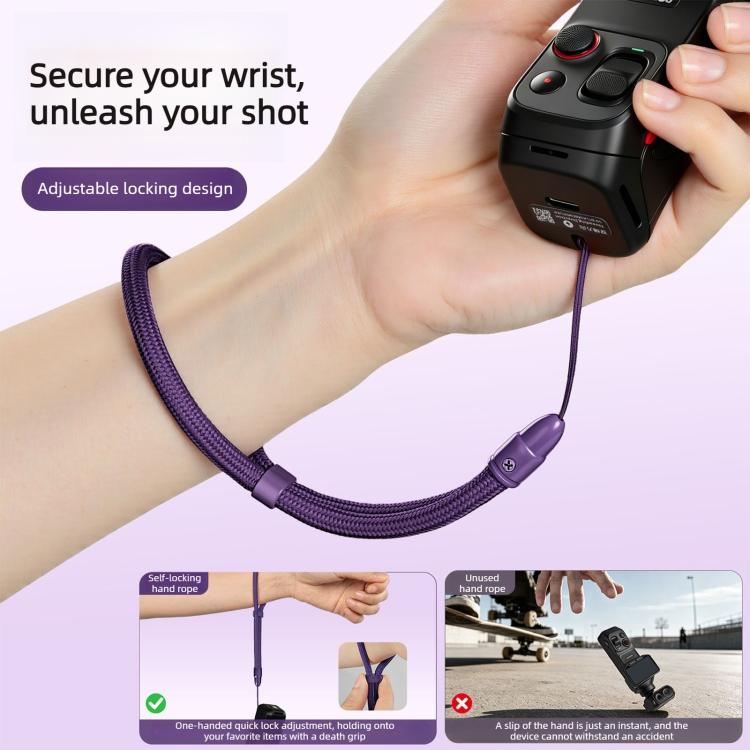 Thin-Strap Style Anti-Loss Self-Locking Adjustable Camera Wrist Lanyard