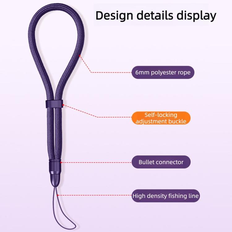 Thin-Strap Style Anti-Loss Self-Locking Adjustable Camera Wrist Lanyard