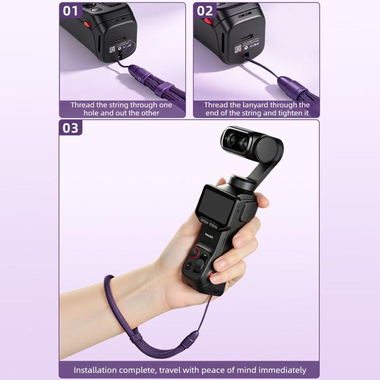 Thin-Strap Style Anti-Loss Self-Locking Adjustable Camera Wrist Lanyard