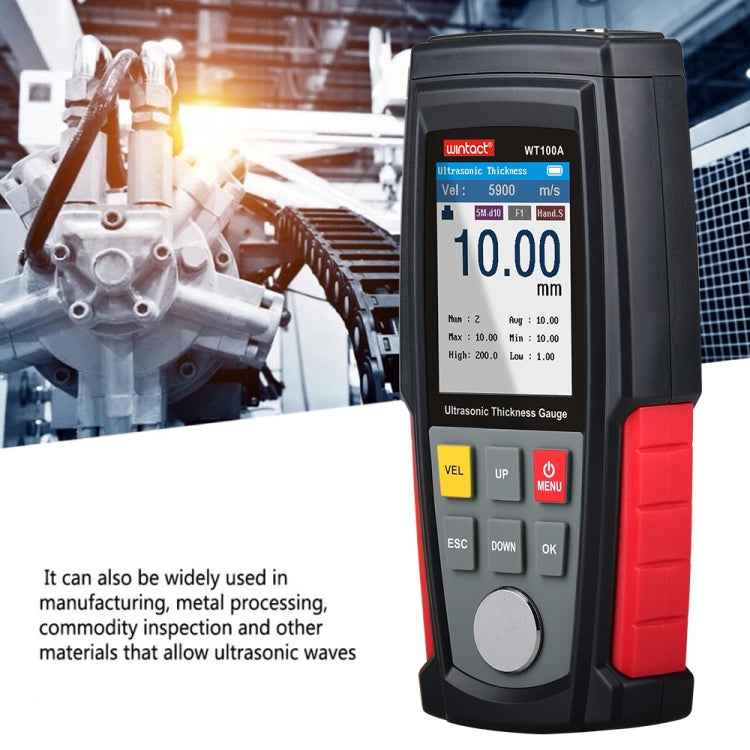 WT100A Digital Ultrasonic Thickness Gauge Meter Tester USB Charging Digital Thickness Metal Tester High Precision