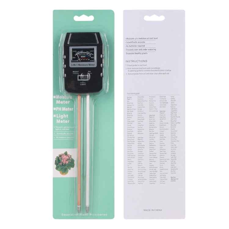 RZ97 Mini Soil PH Moisture Humidity Measuring PH Meter Soil Moisture Monitor Hygrometer Gardening Plant Farming Moisture Tester