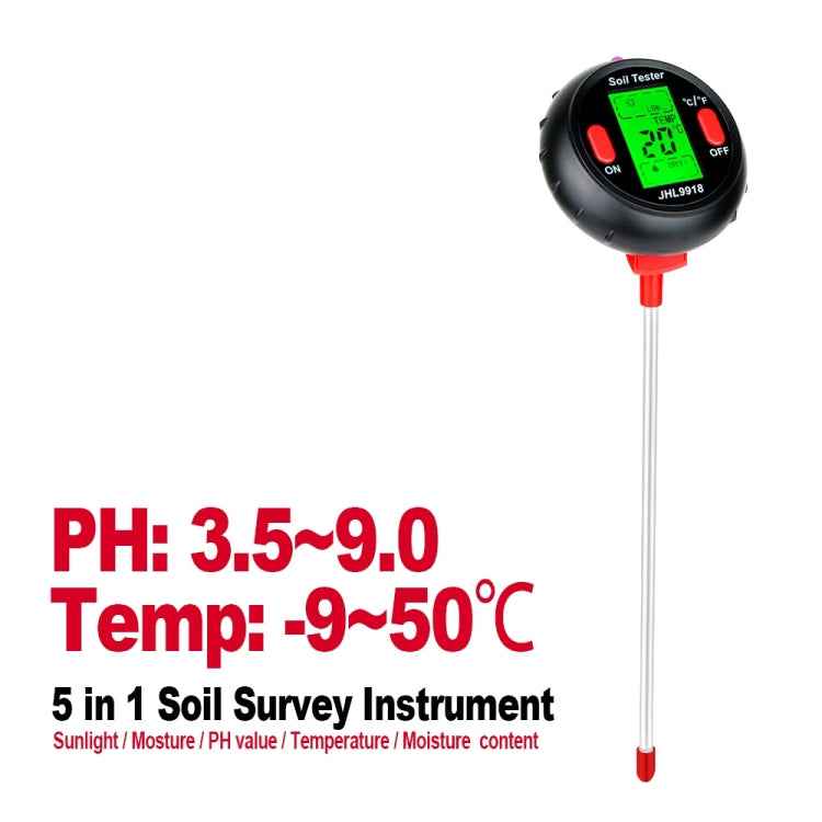 RZ104 Soil PH Meter Humidity Detector Digital PH Meter Soil Monitor PH Gardening Plant Soil Tester