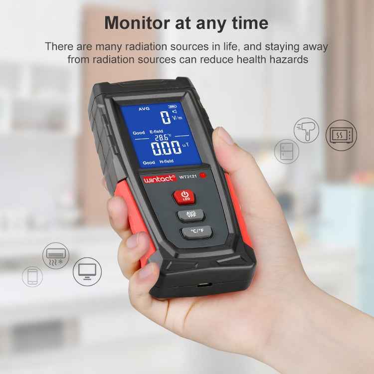 WT3121 Electromagnetic Radiation Tester Household Appliances Radiation Detector Electromagnetic Radiation Meter