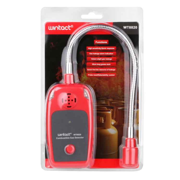 WINTACT WT8820 Combustible Gas Alarm Detector For Home Slight Gas Leakage Flammable Natural Gas Leak Detector Monitor Gas Analyzer