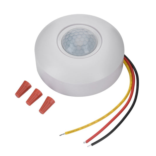 Interruptor de sensor de movimiento PIR infrarrojo de 12 V con retardo de detección de 360 grados para luz de techo LED