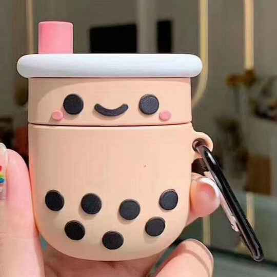 For Apple AirPods 1/2 Generation Universal Pearl Milk Tea Bluetooth Headphone Protective Case