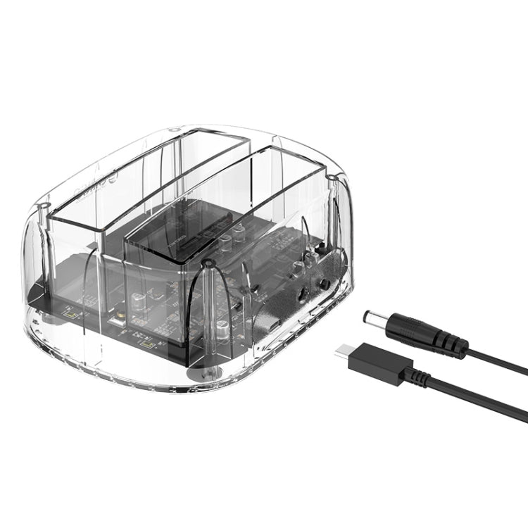 ORICO 6239C3 2.5/3.5inch 2 Bay Transparent Type-C Hard Drive Dock