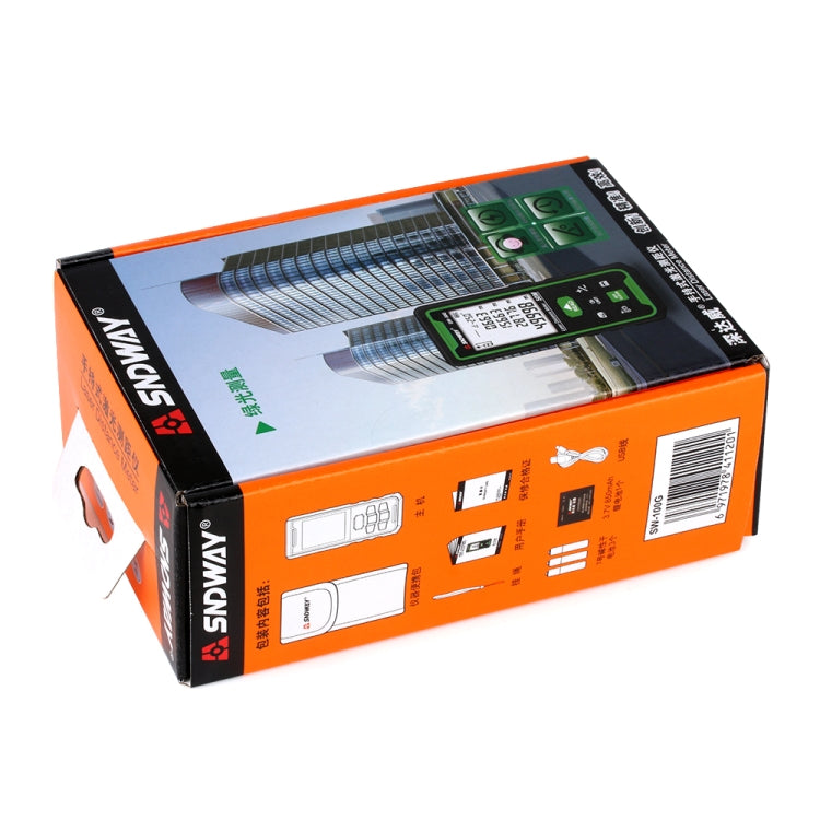 Télémètre laser numérique à bande lumineuse verte SNDWAY SW-100G