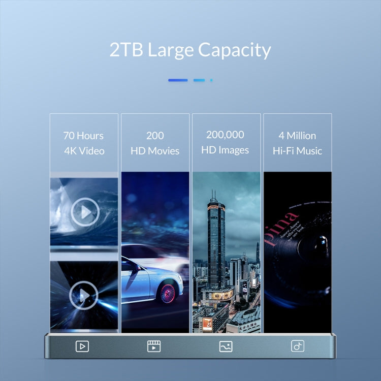 ORICO TCM2F-C3 NGFF M.2 Hard Drive Enclosure,Tool Free Type-C Interface Transparent Hard Disk Box