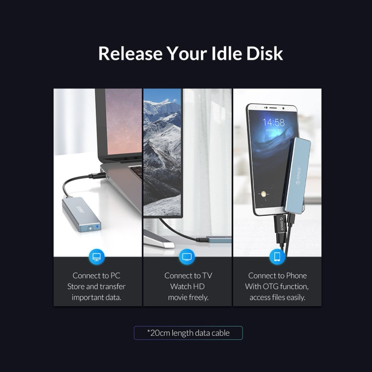 ORICO PVM2F-C3 NGFF M.2 SSD Hard Drive Enclosure