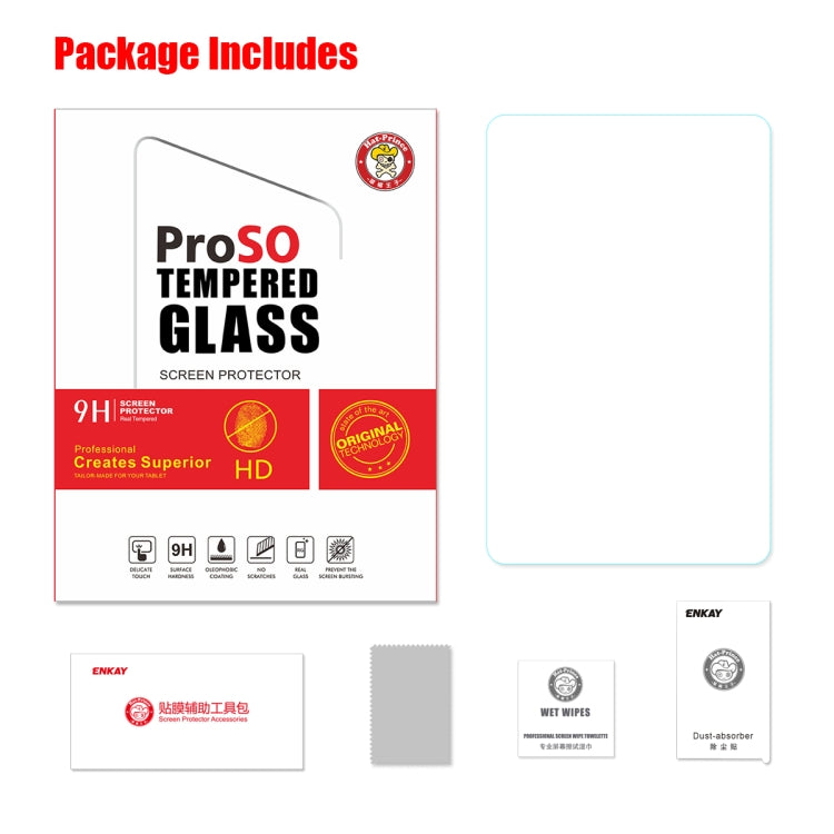 For Huawei MatePad Pro 10.8 ENKAY Hat-Prince 0.33mm 9H Surface Hardness 2.5D Explosion-proof Tempered Glass Film