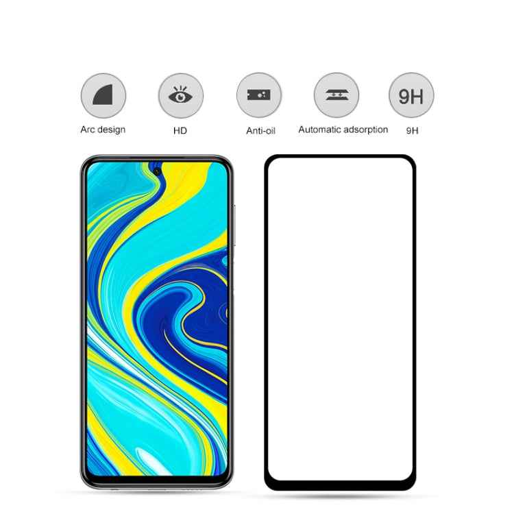 For Xiaomi Redmi Note 9 Pro / 9 Pro Max mocolo 0.33mm 9H 2.5D Full Glue Tempered Glass Film