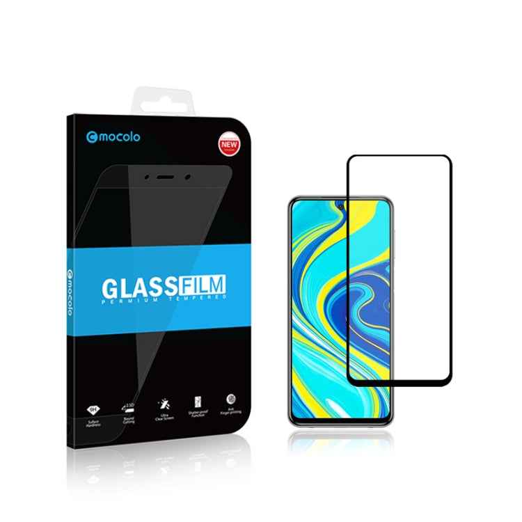 For Xiaomi Redmi Note 9s mocolo 0.33mm 9H 2.5D Full Glue Tempered Glass Film