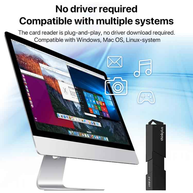 Lenovo D204 USB3.0 Two in One Card Reader