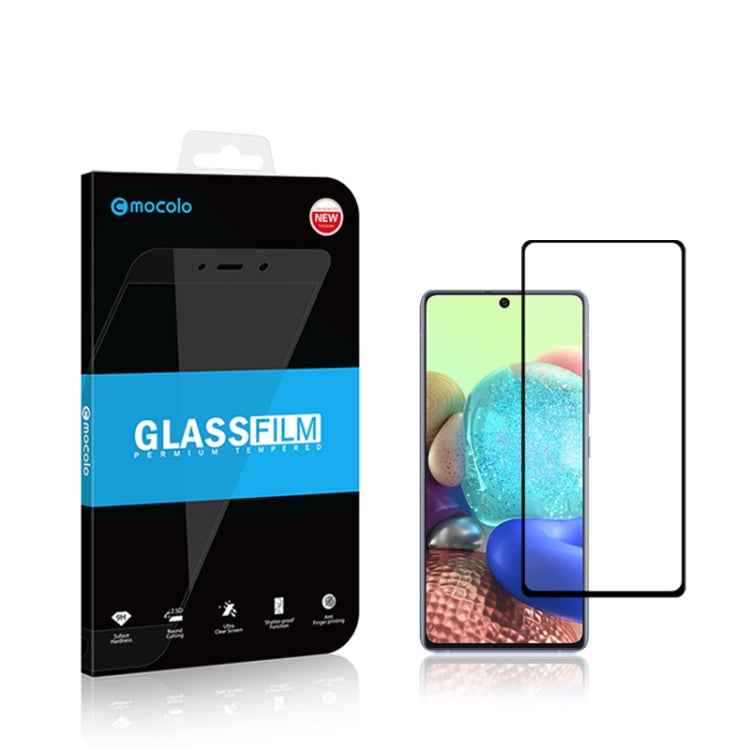 For Galaxy A71 5G mocolo 0.33mm 9H 2.5D Full Glue Tempered Glass Film