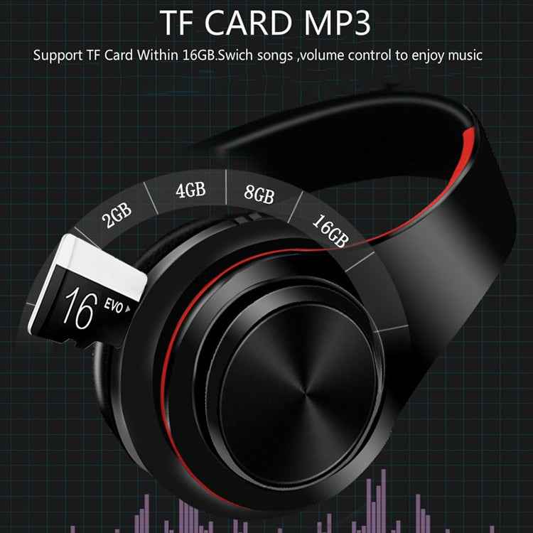 Tourya B7 Wireless Bluetooth Headset Foldable Headphone Adjustable Earphones with Microphone