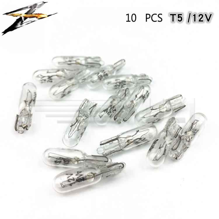 10 pcs T5 Car Instrument Meter Light Meter Replacement Lamp Amber 1.2W 12 V Lamps