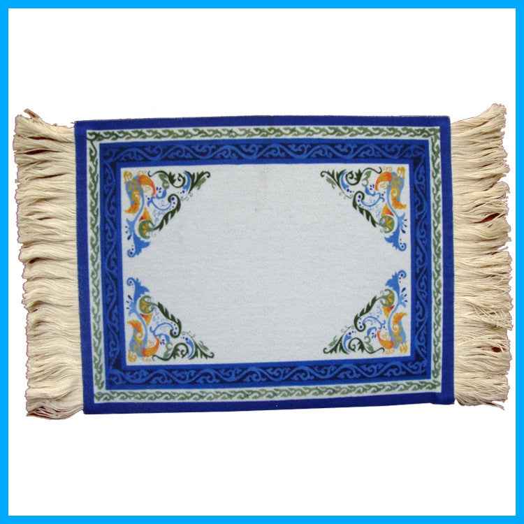 Mini Woven Rug Mat Retro Style Mouse Pad, Ramdom Color Delivery