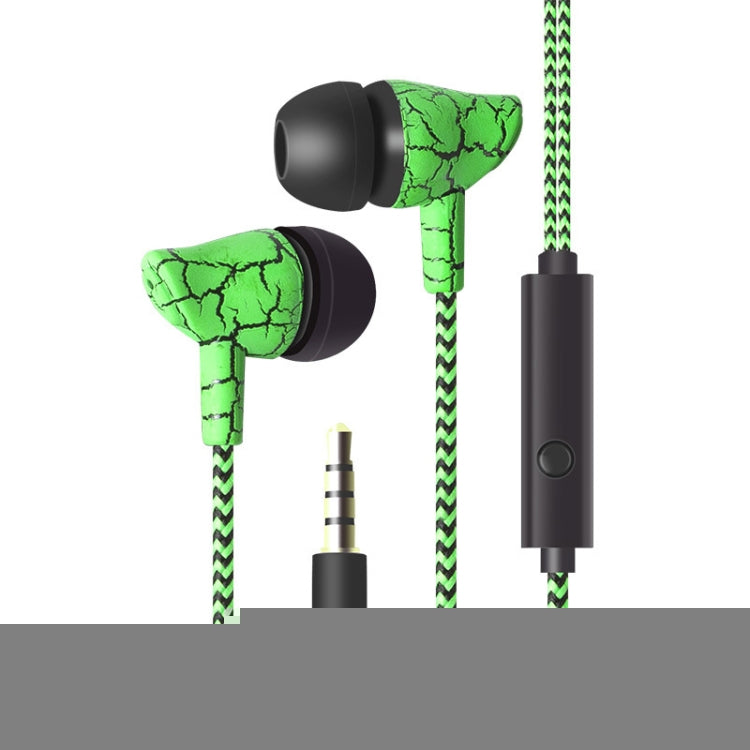 3.5mm Jack Crack Earphone Wired Headset Super Bass Sound Headphone Earbud with Mic for Mobile Phone Samsung Xiaomi MP3 4