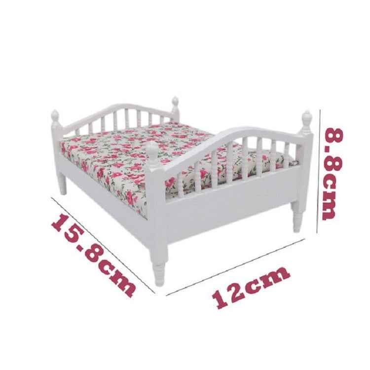 1:12 Doll House Bedroom Furniture Mini Bed