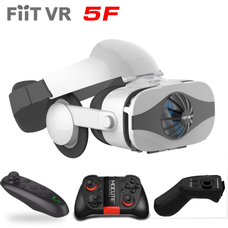 FiitVR 5F Headset Version Fan Cooling Virtual Reality Glasses 3D Glasses Deluxe Edition Helmets Smartphone Optional Controller