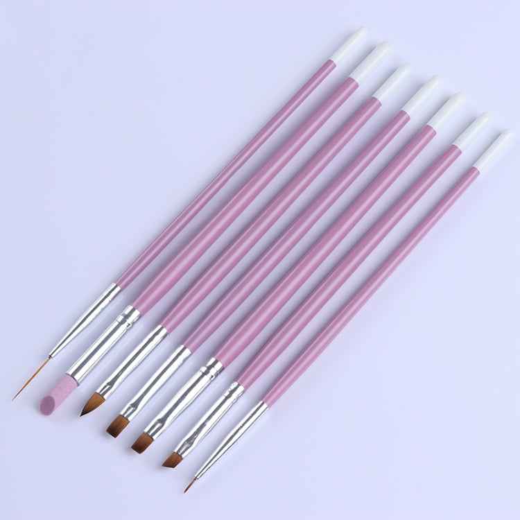 7pcs /Set Nail Painting Stretcher Brush Sculpting And Sharpening Pen Manicure Tool