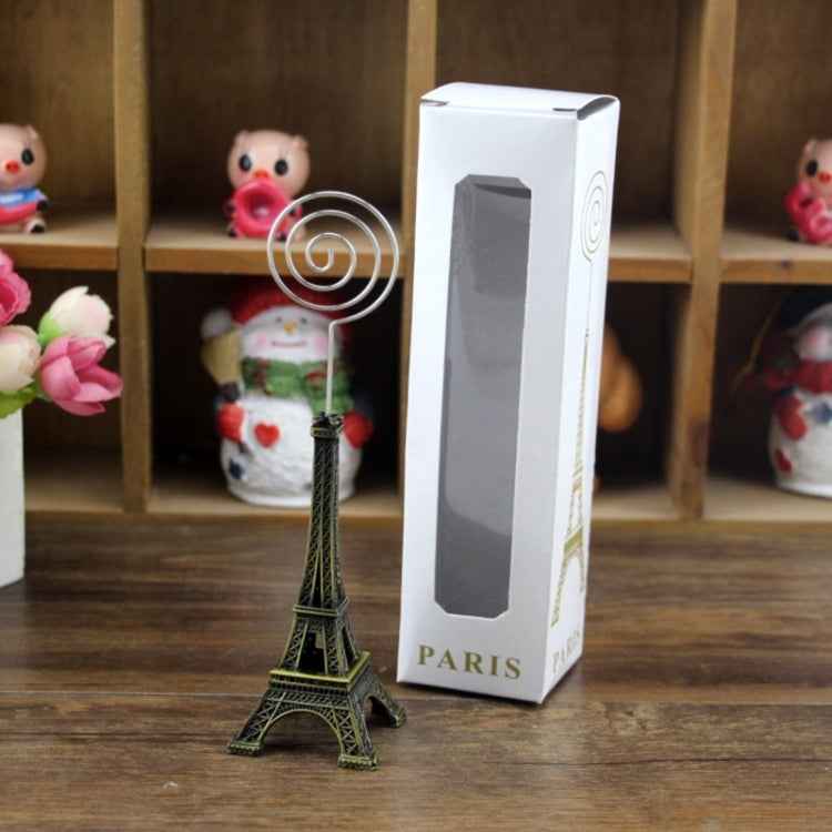Mini Eiffel Tower Shape Desktop Statue Information Notecard Holder Photo Clip Home Art Deco Gift, Random Color Delivery