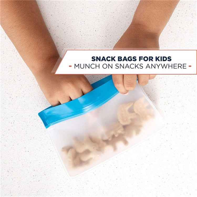 2 Sets PEVA Food Bags Reuse Three-dimensional Thickened Storage Sealed Fresh-keeping Bags, Random Color Delivery