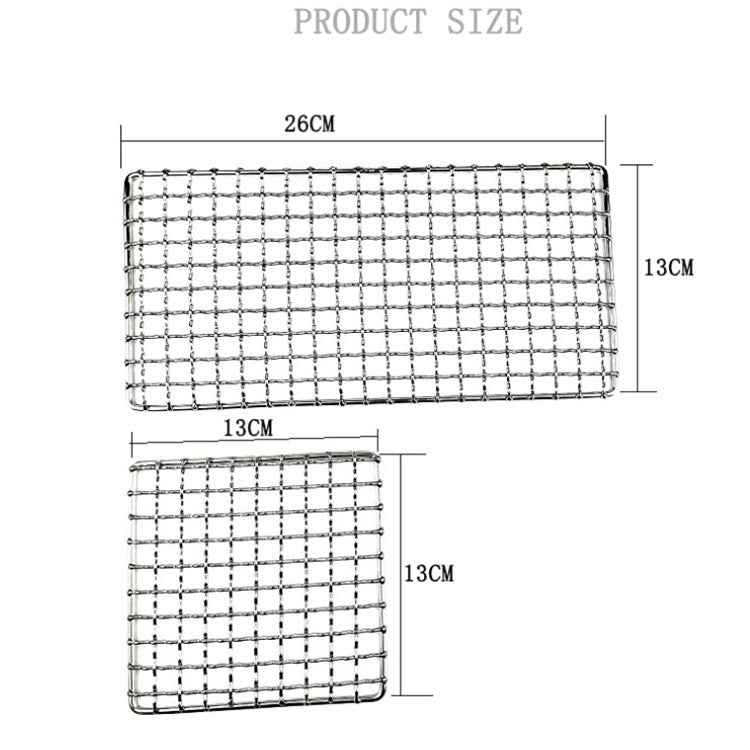 Outdoor Camping Pot Rack Square 304 Stainless Steel Barbecue Mesh Simple Wood Fire Stove Barbecue Grill