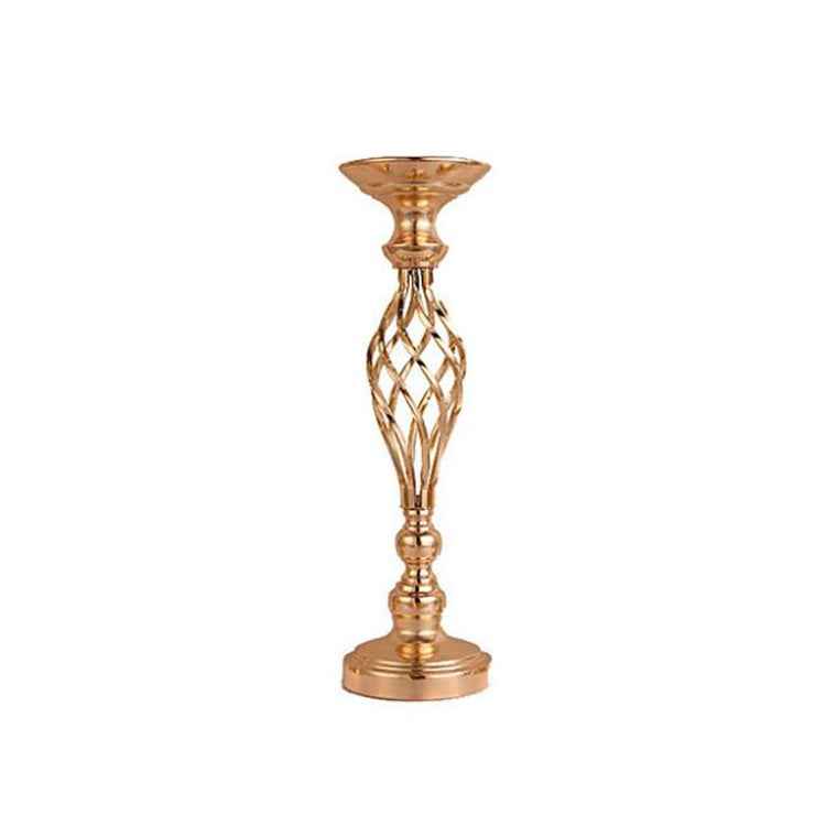 Gold Plated Wrought Iron Candlestick Window Wedding Props Decoration, 40cm, 48cm, 54cm