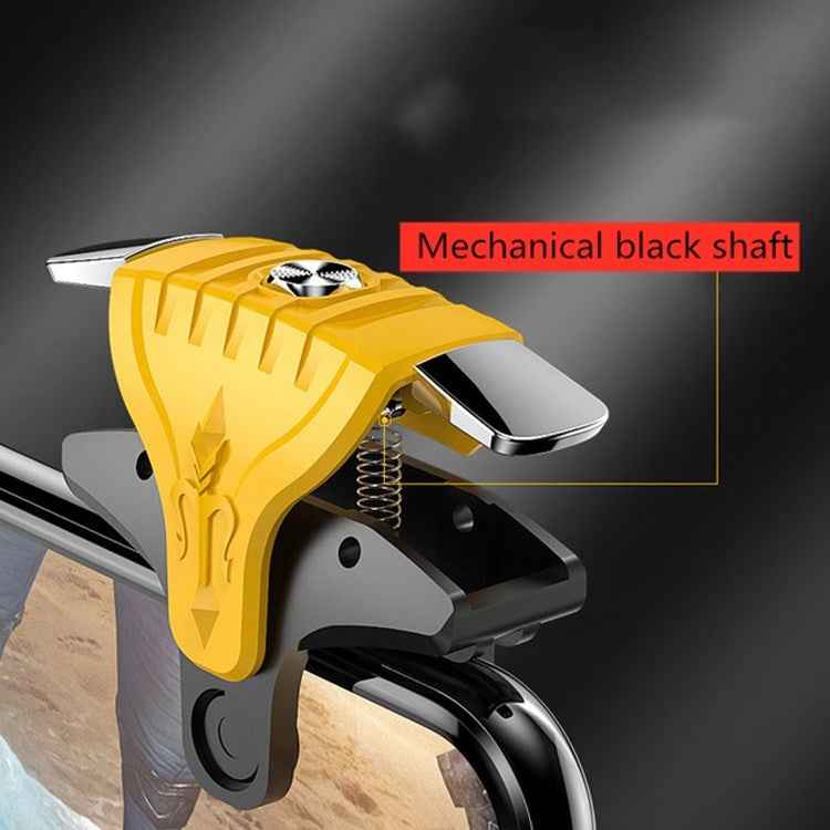 2 Pairs F01 Electroplating Mechanical Shaft Bidirectional Button Auxiliary Shooting Game Handle for Mobile Phones within The Thickness of 6.1-12.0mm