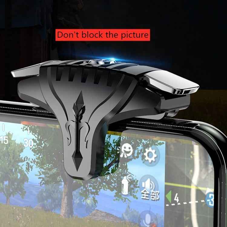 2 Pairs F01 Electroplating Mechanical Shaft Bidirectional Button Auxiliary Shooting Game Handle for Mobile Phones within The Thickness of 6.1-12.0mm