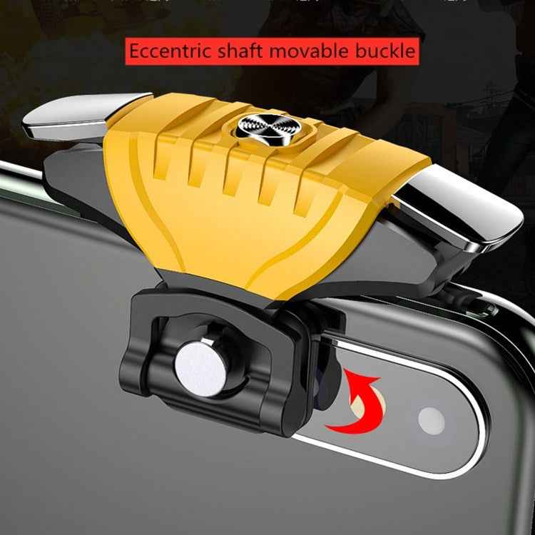 2 Pairs F01 Electroplating Mechanical Shaft Bidirectional Button Auxiliary Shooting Game Handle for Mobile Phones within The Thickness of 6.1-12.0mm