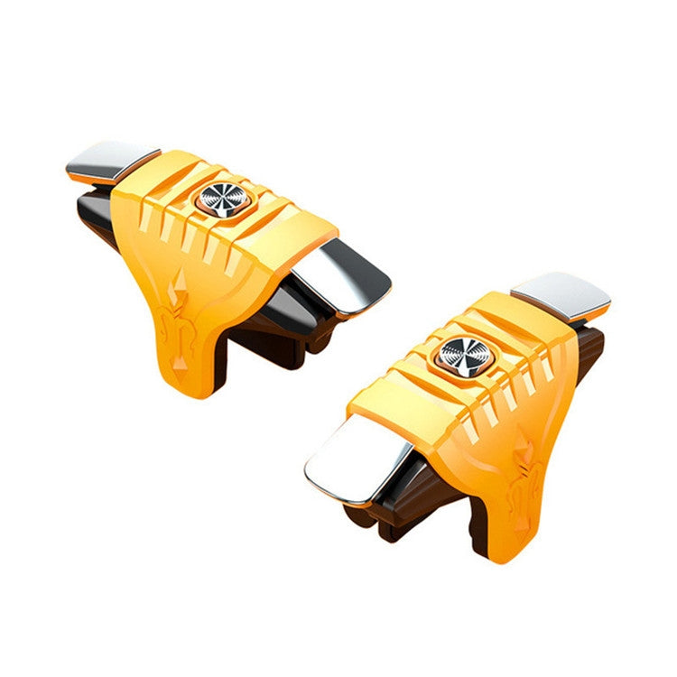 2 Pairs F01 Electroplating Mechanical Shaft Bidirectional Button Auxiliary Shooting Game Handle for Mobile Phones within The Thickness of 6.1-12.0mm, F01