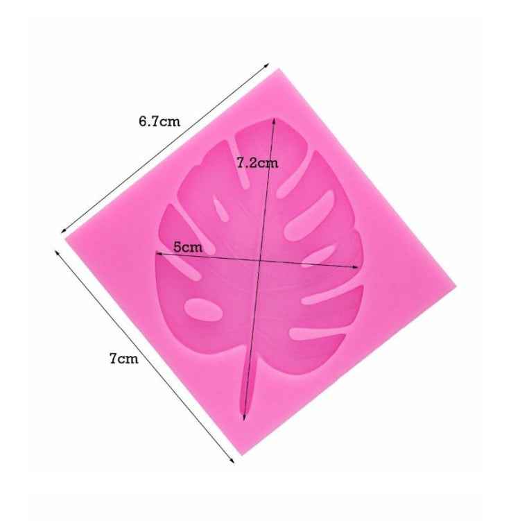 2 PCS DIY Tree Leaf Fondant Mould Chocolate Cake Decorating Mould, Tree Leaf Shape(Pink), Tree Leaf Shape(Gray)