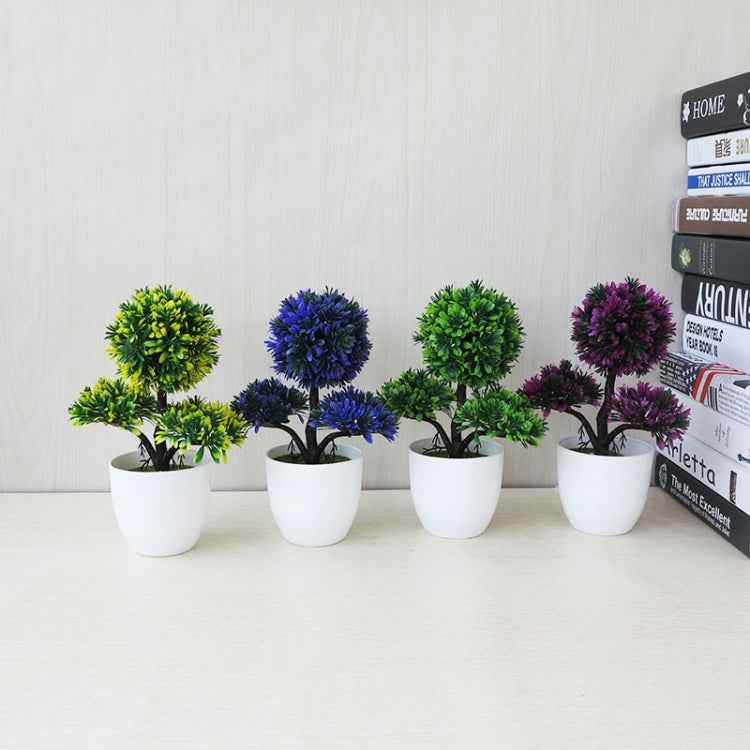 Desktop Simulation Plant Mini Grass Ball Bonsai Decorated Plastic Flower Cherry Blossom Snowball Artificial Flowers