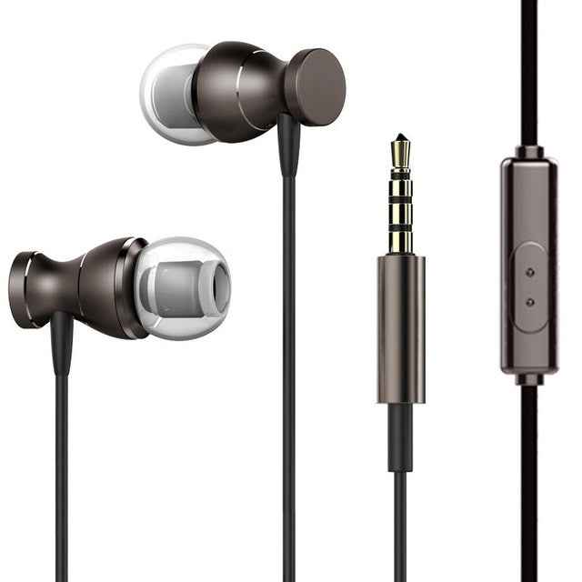Sport Headphone 3.5mm Jack Earphone Sweatproof Stereo Strong Bass Music Magnets Headset with Mic for iPhone Samsung