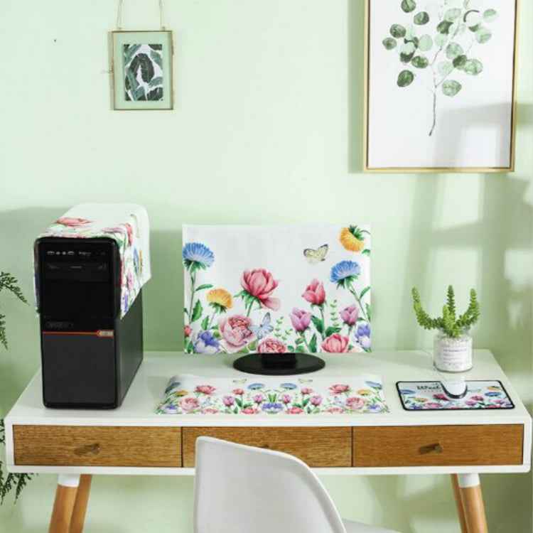 3 in 1 Simple Desktop Computer PC Dust Cover, 17-19 inch, 20-22 inch, 23-24 inch, 25-27 inch