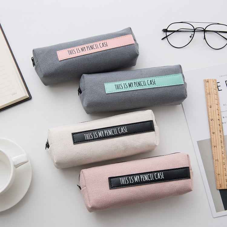 Creative School Pencil Case Simple Solid Color Large Pen Bag, Pen Bag