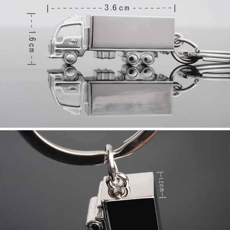 2 PCS Creative Keychain Metal Solid Van Gift Pendant