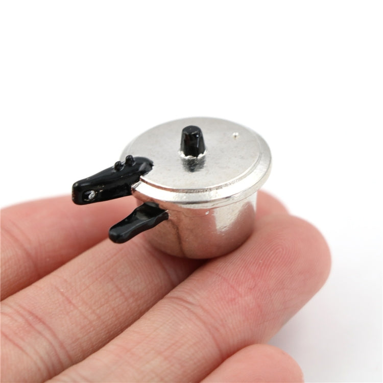 Doll House Mini Kitchen Pressure Cooker Cooking Tools Children Educational Toys, Pressure Cooker