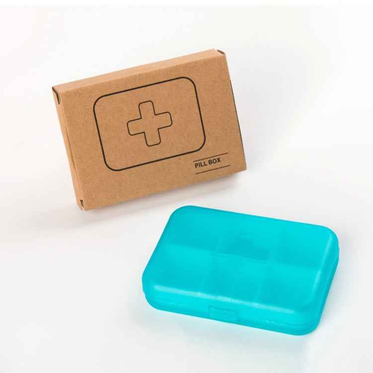 2 PCS Mini 6 Slots Portable Vitamin Medical Organizer