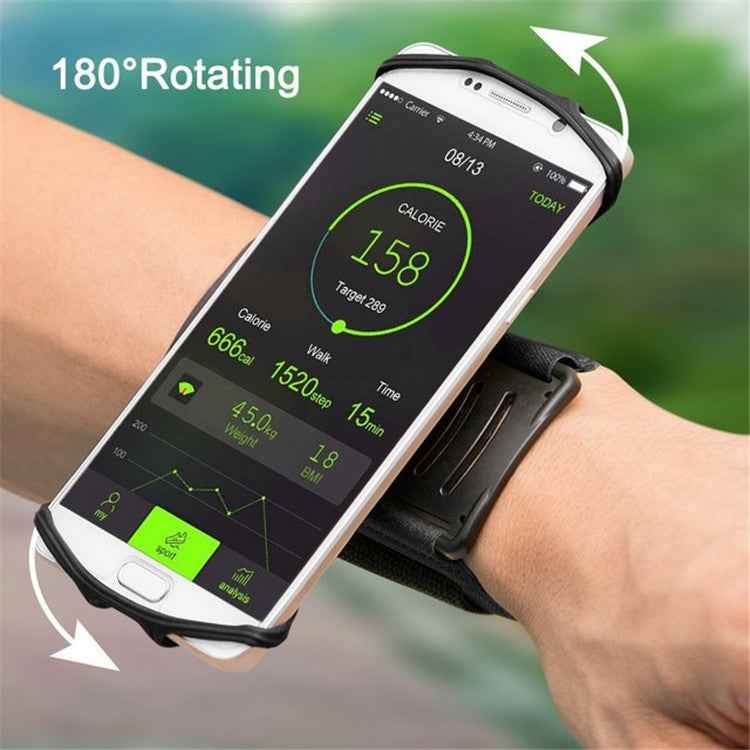 Rotating Arm With Mobile Phone Rack Sports Equipment Arm Bag Creative Outdoor Running Fitness Mobile Phone Bracket, Wrist, Arm