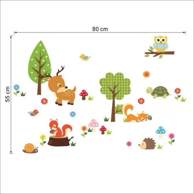Simple DIY Forest Animals Owl Room Bedroom Background Voor Wall Stickers