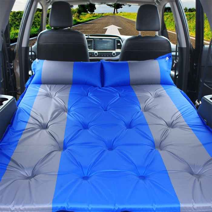 5cm Thick Inflatable Automatic SUV Car Inflatable Bed Travel Car Outdoor Air Mattress Bed Car Auto Sources Bed Travel Bed, Orange, Blue
