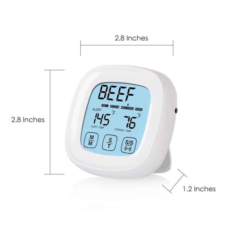 Home Tactile Screen Electronic Barbecue Thermometer Kitchen Food Therapeutic Timer