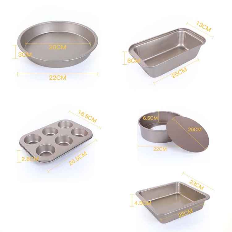 5 in 1 Cake Mould Pizza Bakeware Home Pastry Biscuit Bread Baking Tool Set